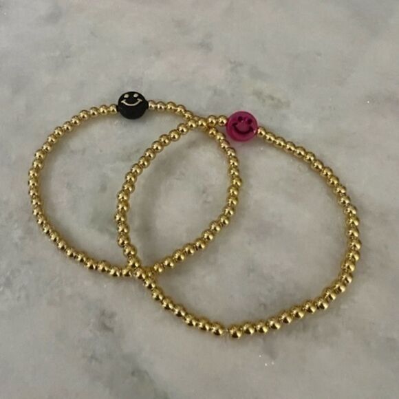 BRACELET HAPPY Beaded with elastic closure …can be customized w color and fit - Picture 6 of 7